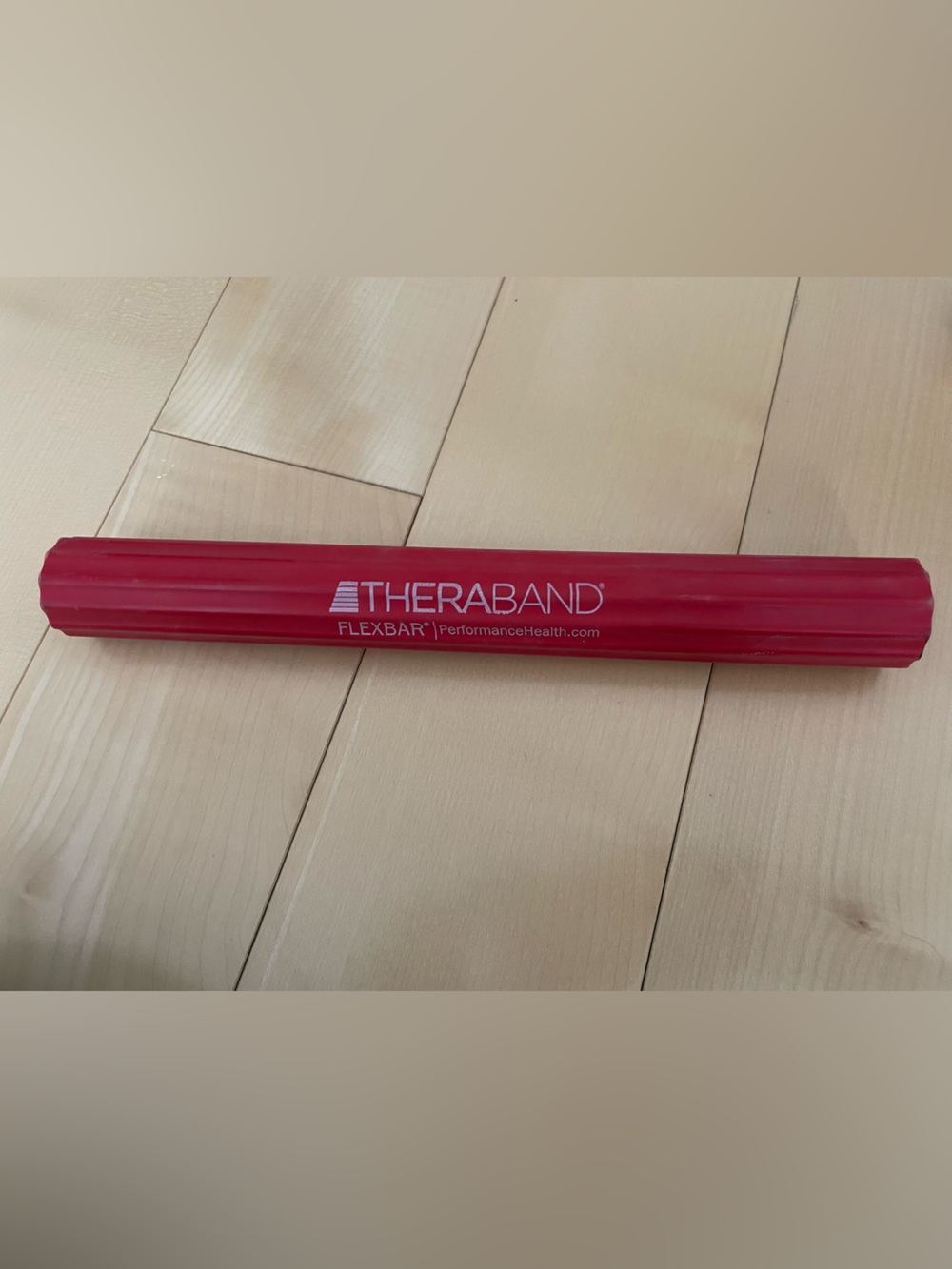 TheraBand FlexBar Resistance Exercise Bar – Red (Light Moderate Strength) tennis